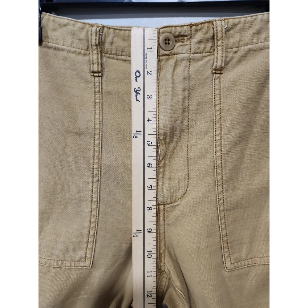 Madewell Cargo Pants Womens 27 Beige High Rise Pockets 100% Cotton Deep Pockets - Picture 8 of 14
